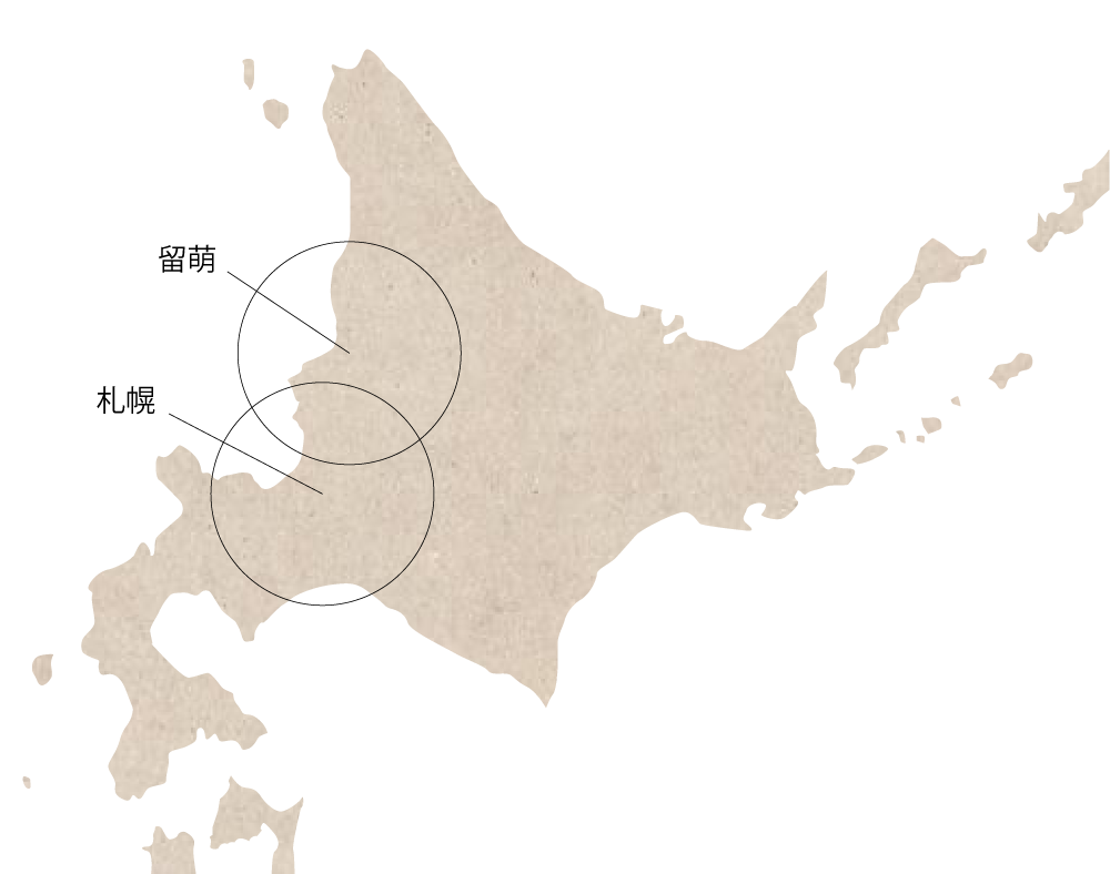 北海道地図（札幌・留萌）